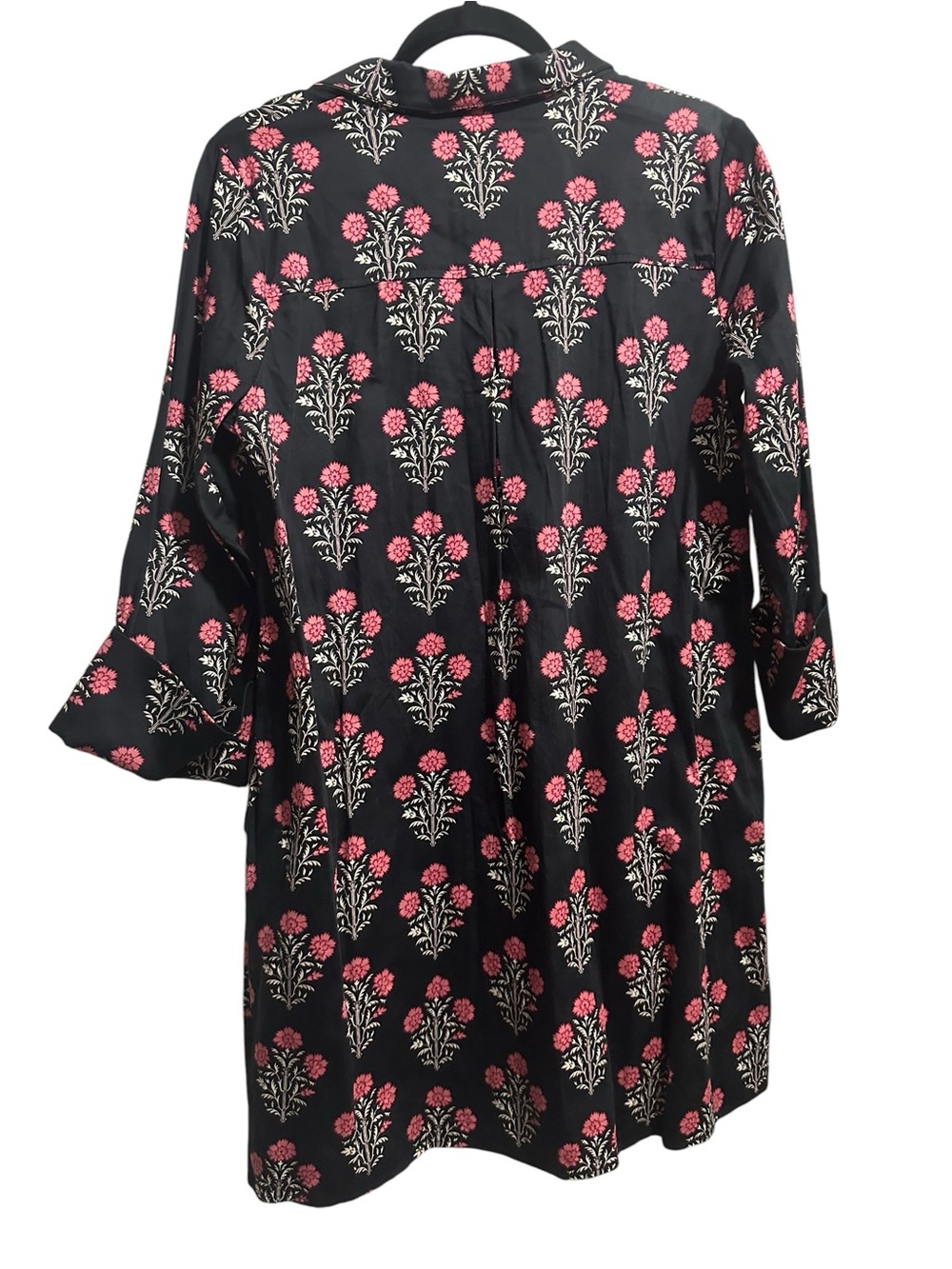 Tuckernuck Black Mini Dress with Pink and white Floral Print size M - Picture 3 of 11